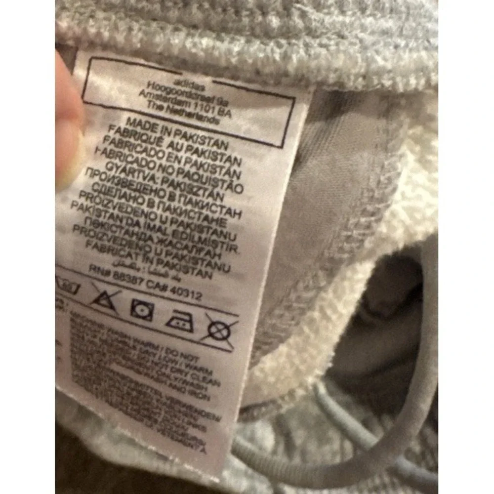 Adidas Fleece Gray‎ Jogger Sweat Pants Mens Sz Small